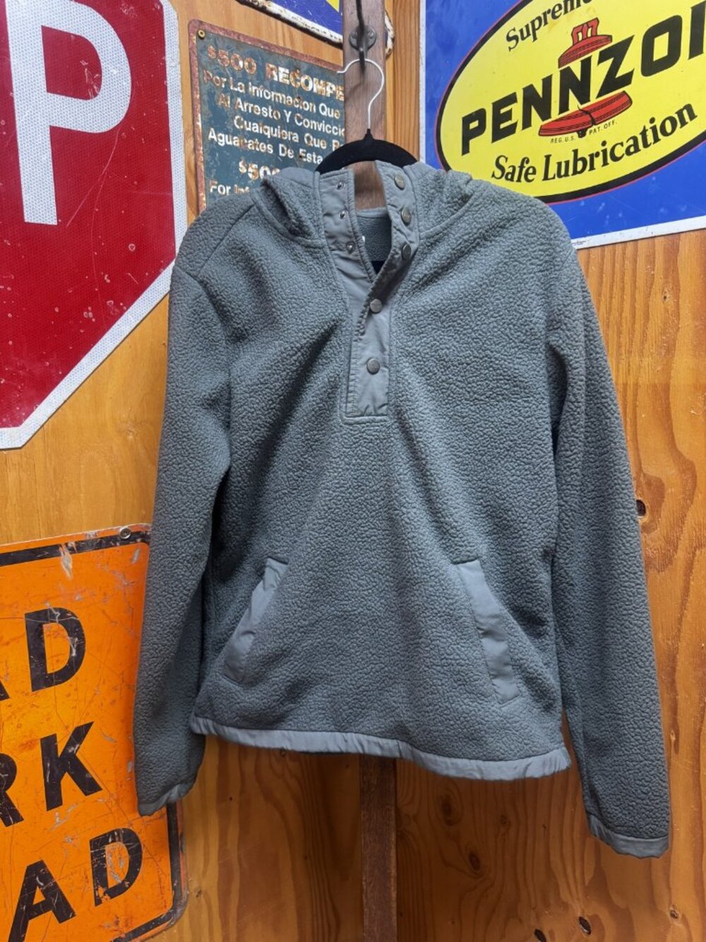 Vuori Fleece Hoodie Green M
